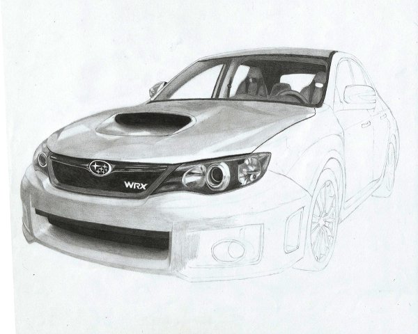 Субару WRX STI 2007 скетч