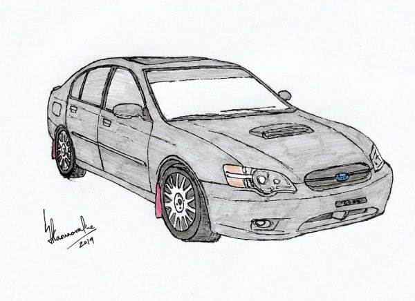 Субару WRX STI 2007 скетч