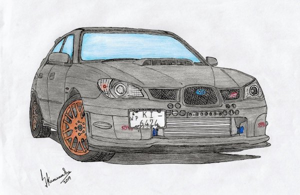 Субару WRX STI 2007 скетч