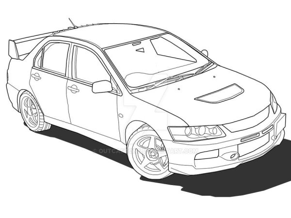Mitsubishi Lancer Evolution раскраска