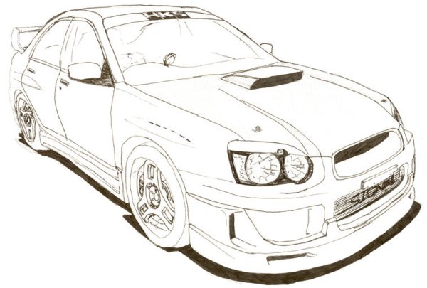 Subaru Impreza WRX раскраска