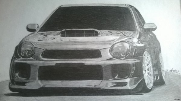 Субару карандашом