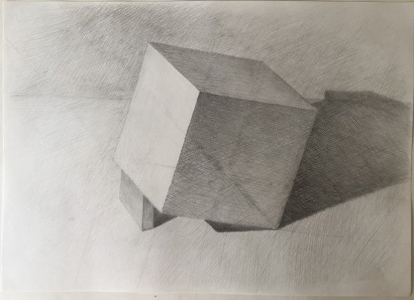 Куб карандашом