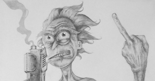 Рик и Морти арт карандашом