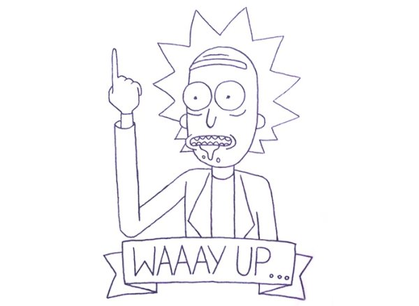Рик и Морти нарисовать карандашом