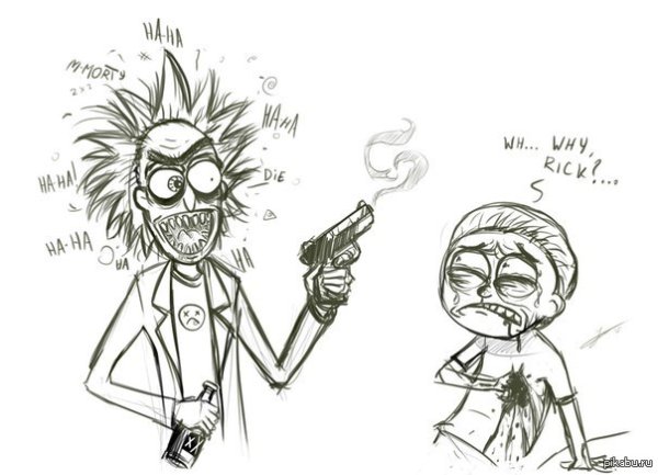 Рик и Морти рисунки для срисовки