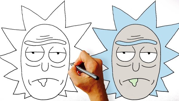 Rick and Morty карандашом