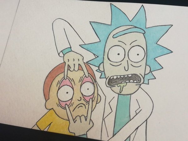 Рик и Морти лицо разукраски