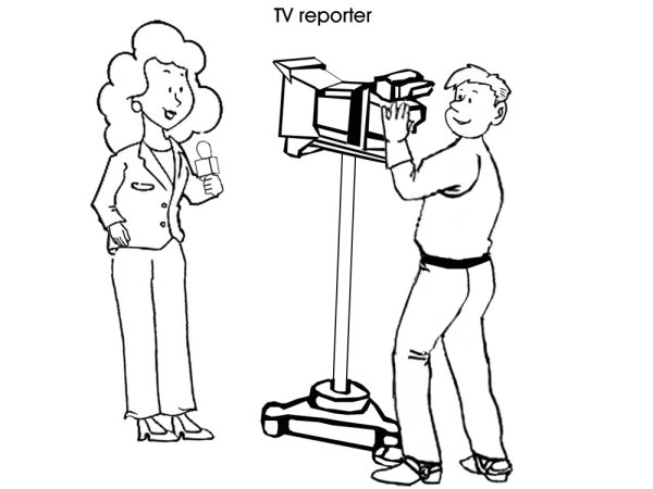 Раскраска профессии журналист