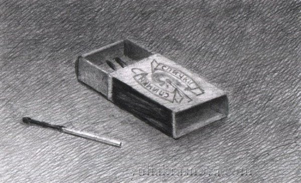 Спичечный коробок карандашом