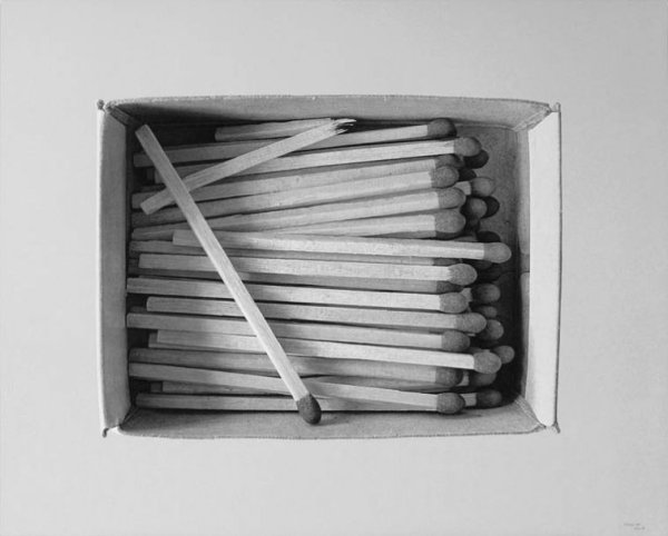 Коробка спичек карандашом