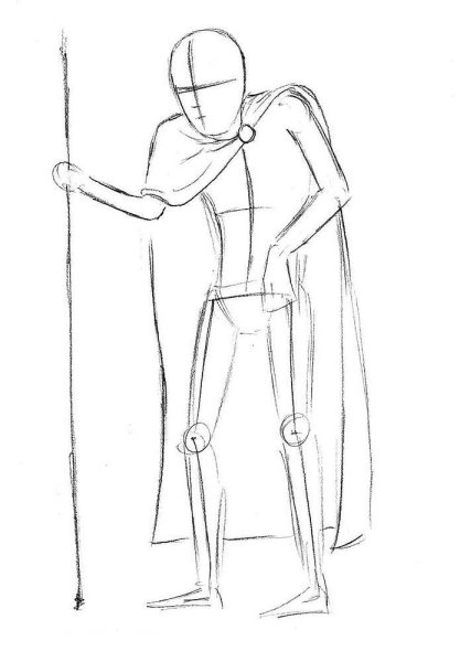 Кощей рисунок карандашом