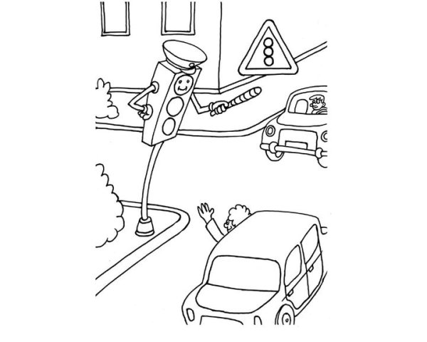 Рисунки по ПДД для дошкольников