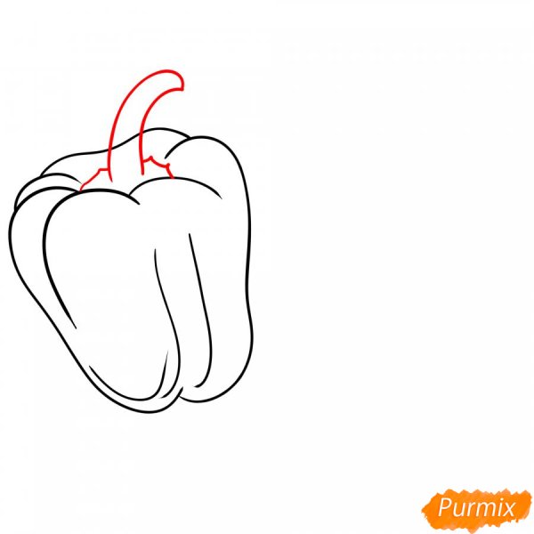 Нарисовать перец болгарский