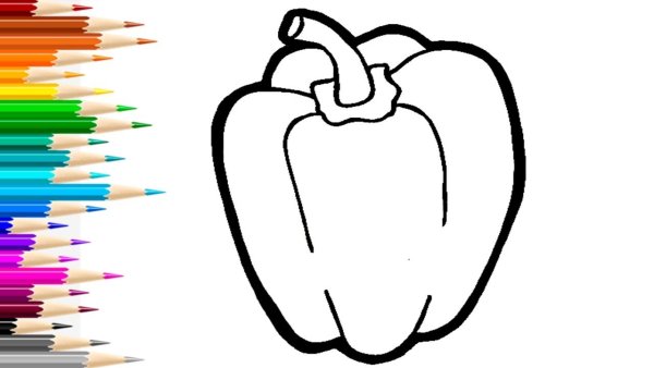 Поэтапное рисование перца