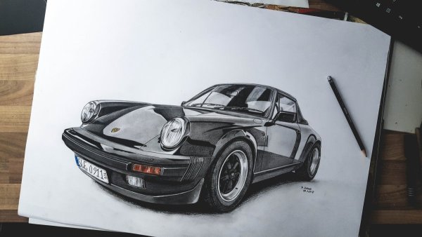 Порше 911 рисунок
