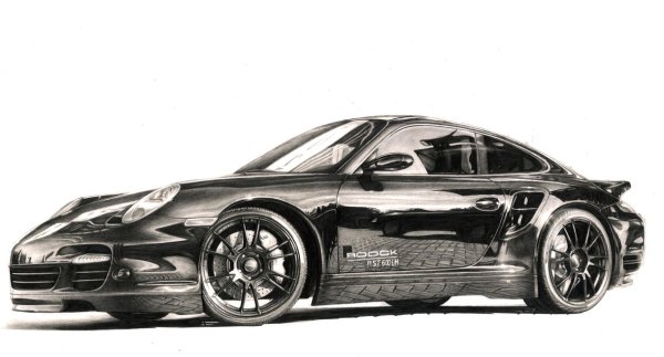 Порше 911 турбо рисунок