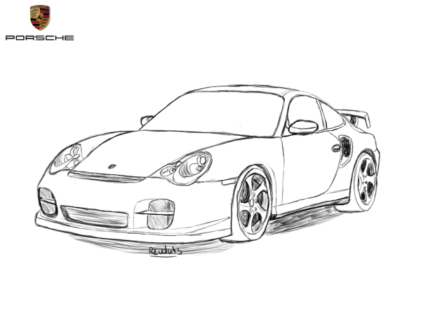 Раскраски Порше 911 турбо