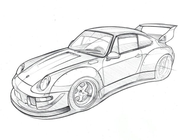 Порше 911 скетч