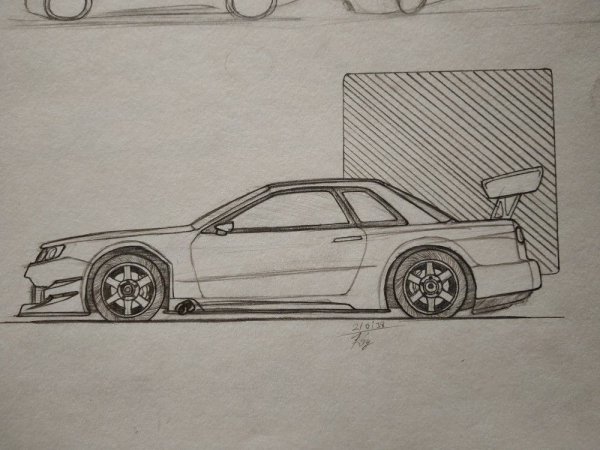 Sketch Nissan Skyline r34