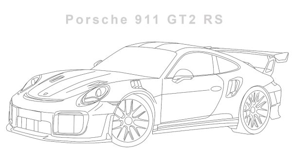 Раскраски Porsche 911 gt3 RS