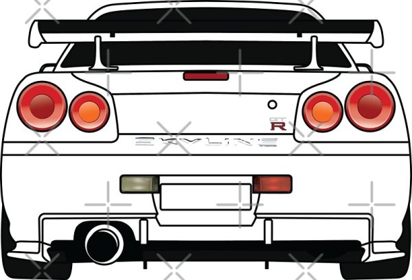 Nissan Skyline GTR r34 карандашом