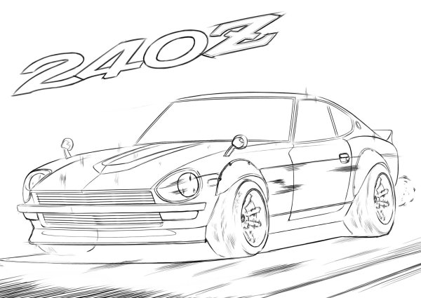 Nissan GTR r35 drawing