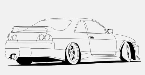 Nissan Skyline GTR r34 карандашом