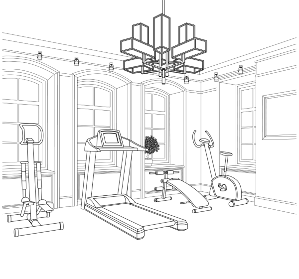Раскраска спортзал