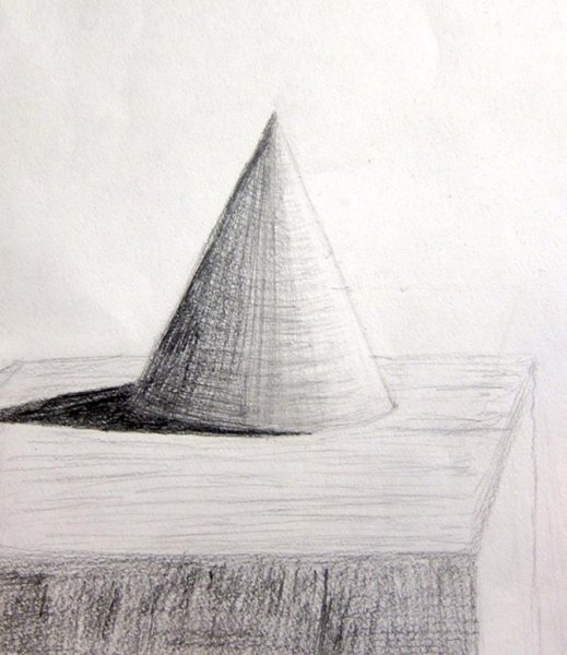 Конус карандашом