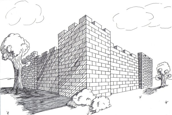 Перспектива в рисовании стен