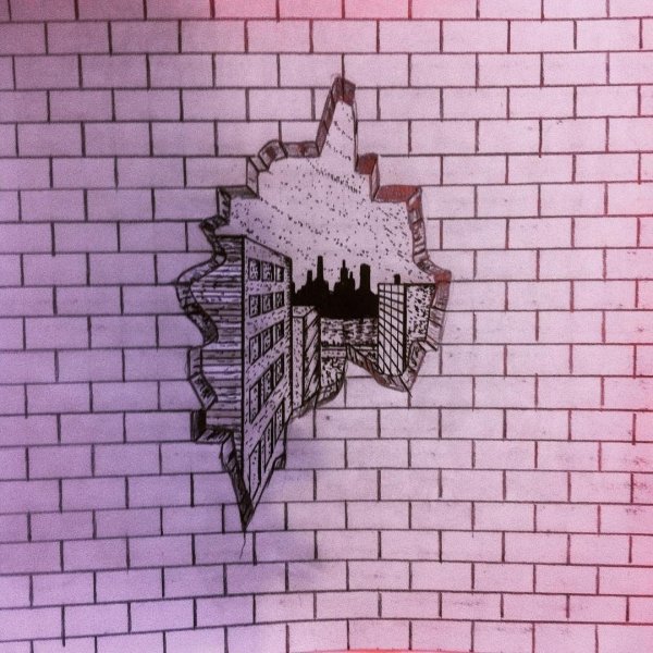 Рисование на кирпичной стене