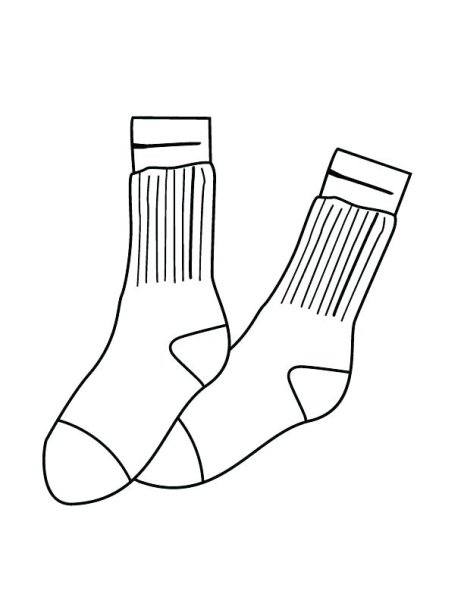 Носки раскраска для детей