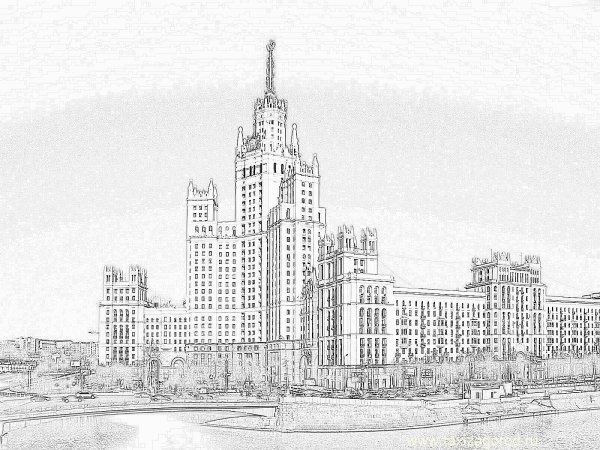 Высотка на Котельнической набережной чертеж