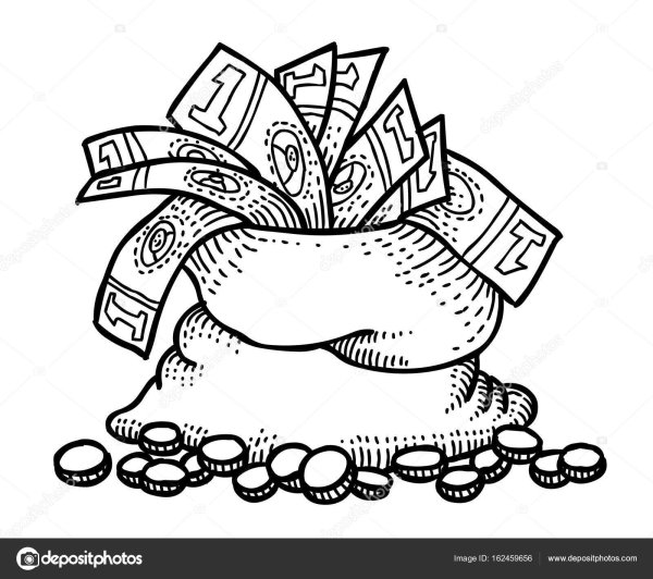 Монеты зарисовка