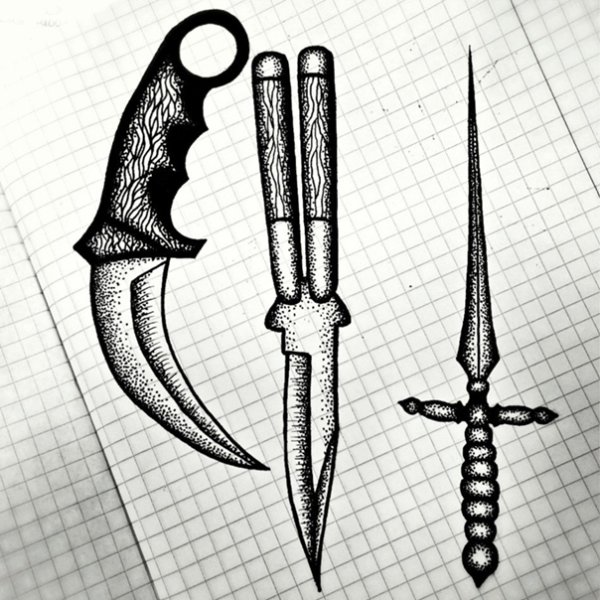 Эскиз маленького кинжала