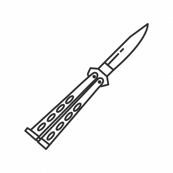 Нож бабочка раскраска