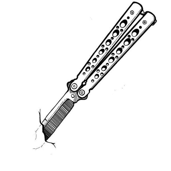 Нож бабочка раскраска