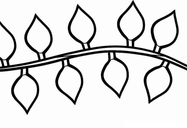 Гирлянда раскраска