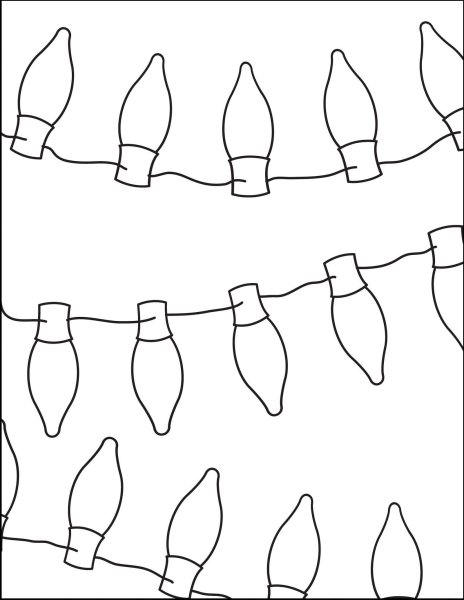 Новогодняя гирлянда раскраска