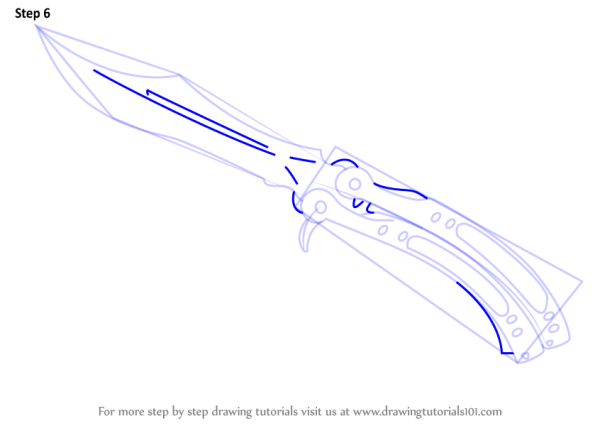 Нож бабочка Легаси чертеж