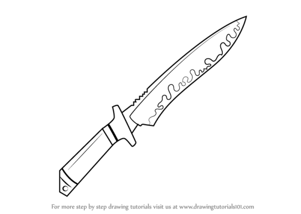 Классический нож КС 1.6 чертеж