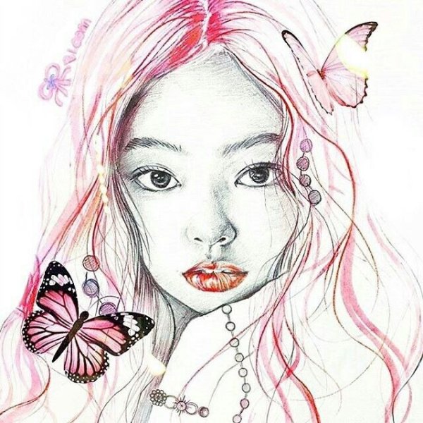 Дженни блэкпинк рисунок