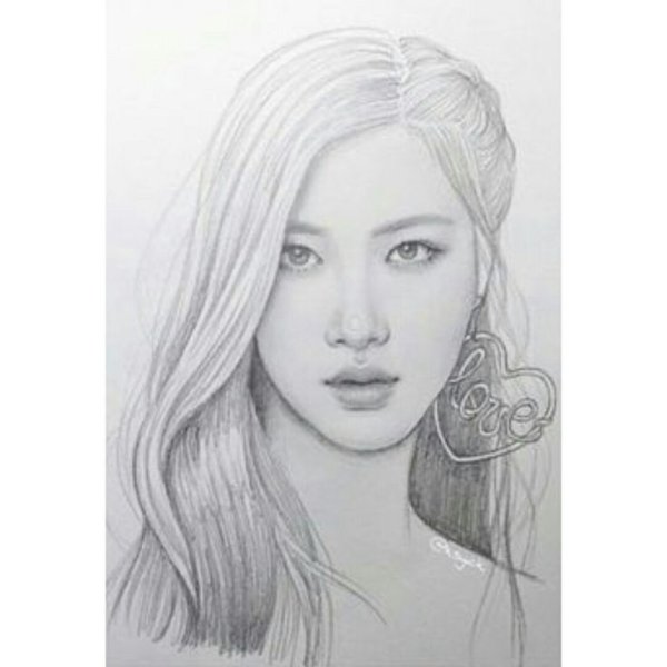 Портрет Розе из блэкпинк