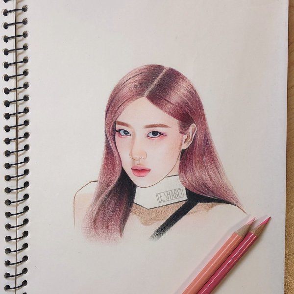 Портрет Розе из блэкпинк