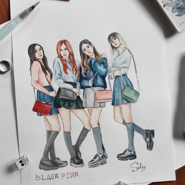Скетчи Блэк Пинк