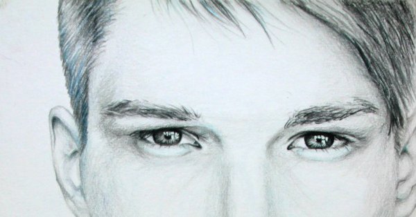 Зарисовка глаз мужских