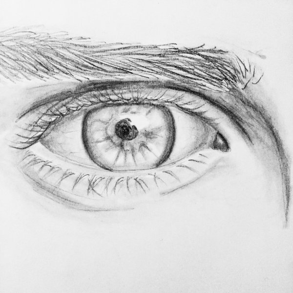 Зарисовки глаз карандашом