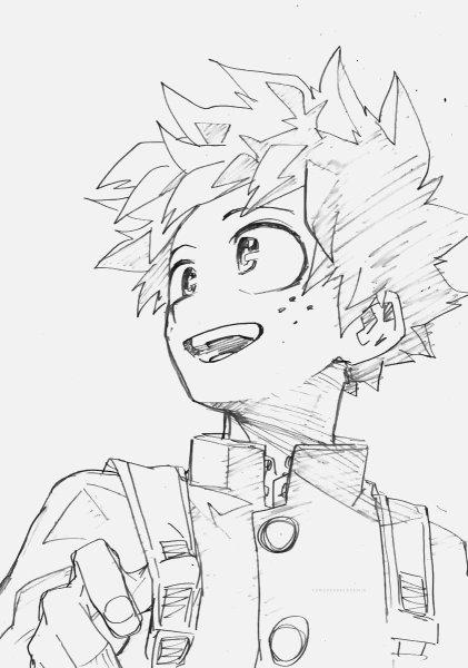 Скетчи моя геройская Академия Мидория