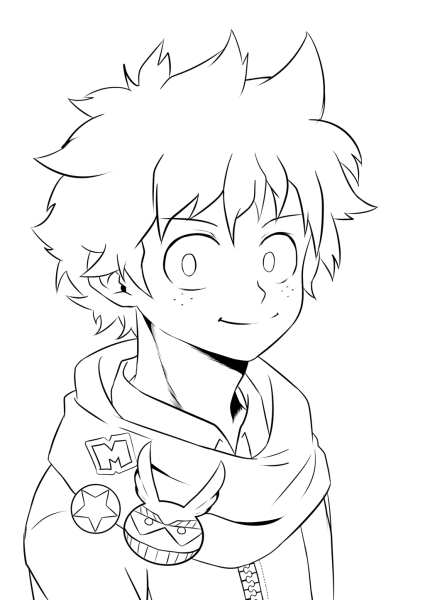 Изуку Мидория контур